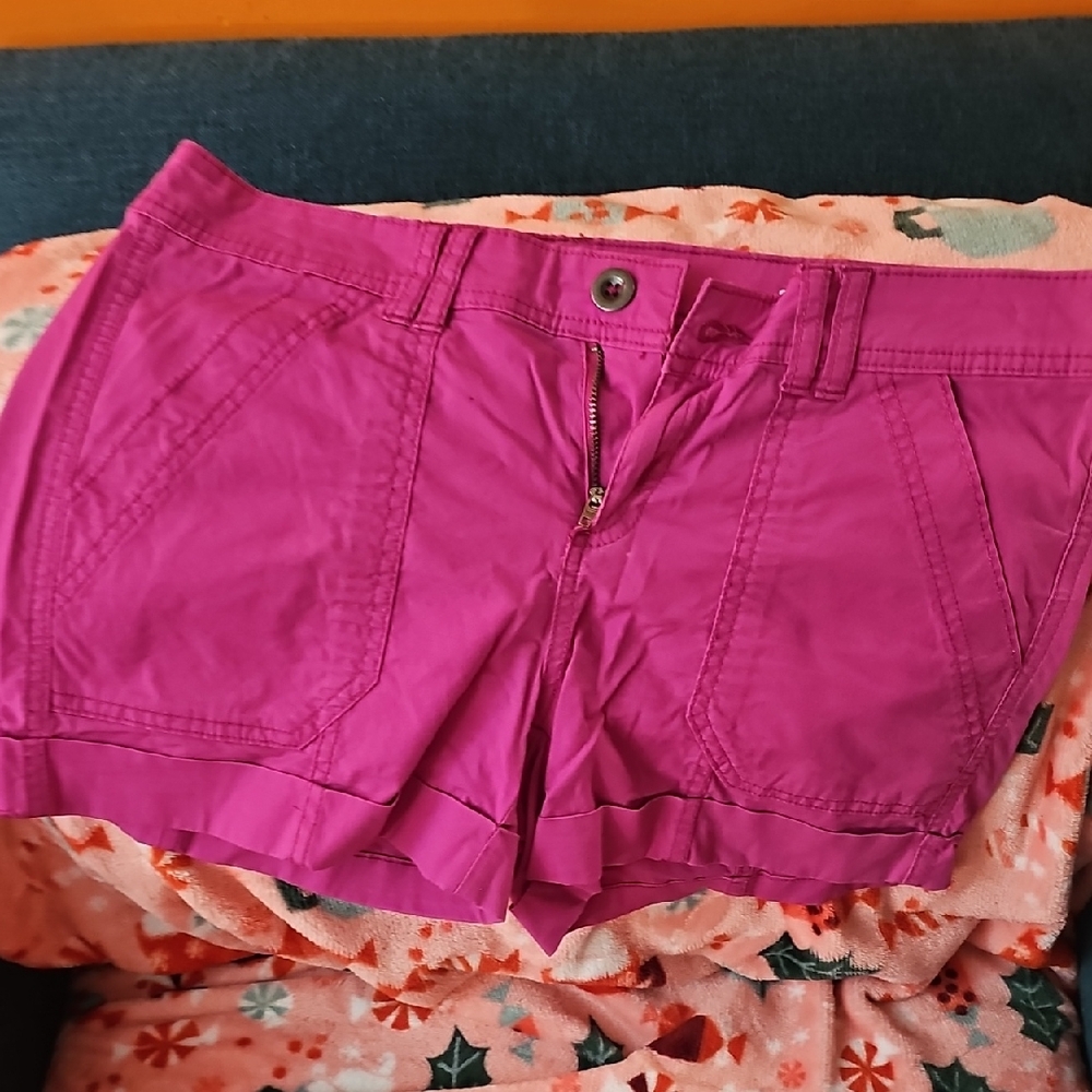 a.n.a Dark Pink Cuffed Shorts, Size 4